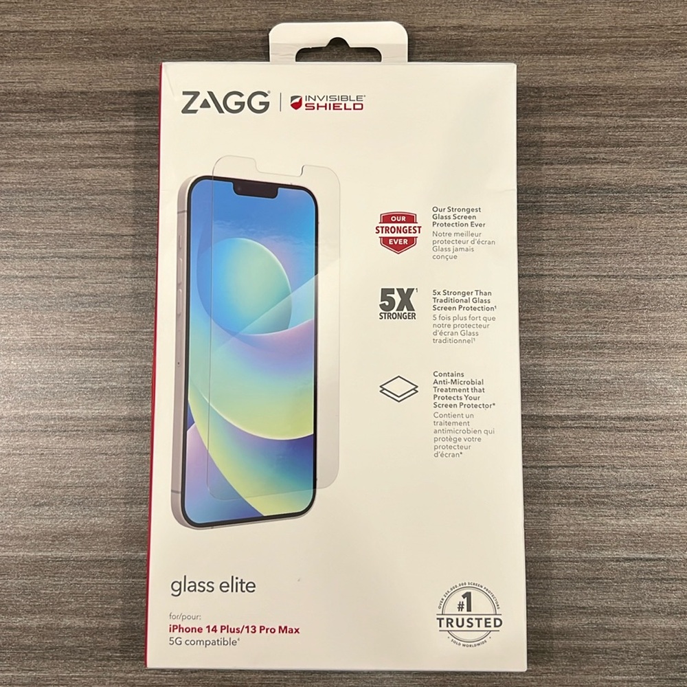 ZAGG InvisibleShield Glass Elite Screen Protector for iPhone 14 Plus/13 Pro Max